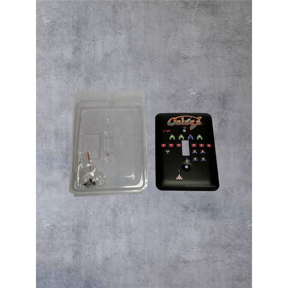 Open Road Brands Galaga Light Switch Cover Black New Retro Arcade